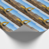 Papier Cadeau Excavateur de construction jaune (Coin)