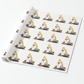 Papier Cadeau Excavatrice