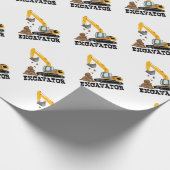 Papier Cadeau Excavatrice (Coin)