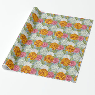 Papier Cadeau Excellent motif avec des chrysanthèmes