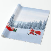 Papier Cadeau Exécuter, Père Noël, Exécuter le papier d'emballag (Déroulé)