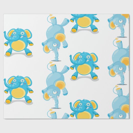 Papier Cadeau Exécution d'éléphant (Plat)