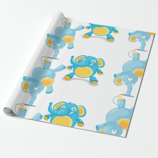 Papier Cadeau Exécution d'éléphant (Déroulé)