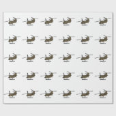Papier Cadeau Exemple d'hélicoptère militaire Chinook (Plat)