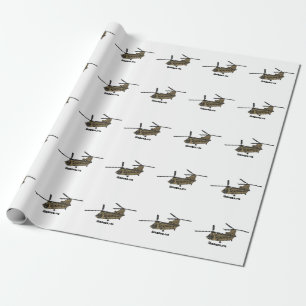 Papier Cadeau Exemple d'hélicoptère militaire Chinook