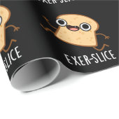 Papier Cadeau Exer-slice Funny Bread Pun Dark BG (Coin rond)