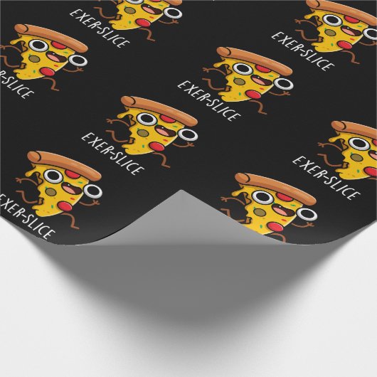 Papier Cadeau Exer-slice Funny Pizza Pun Dark BG (Coin)