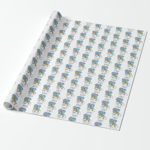 Papier Cadeau Exercice de course Renne de Noël