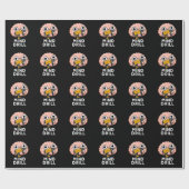Papier Cadeau Exercice mental Funny Brain Tool Pun Dark BG (Plat)