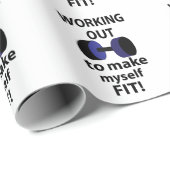 Papier Cadeau Exercice Poids de l'entraînement (Coin rond)