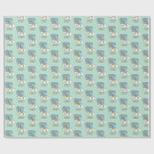 Papier Cadeau Exercice Reindeer Noël (Plat)