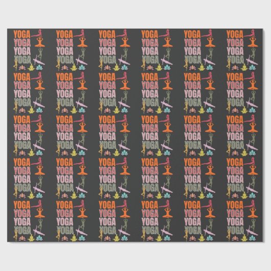 Papier Cadeau Exercice YOGA. (Plat)