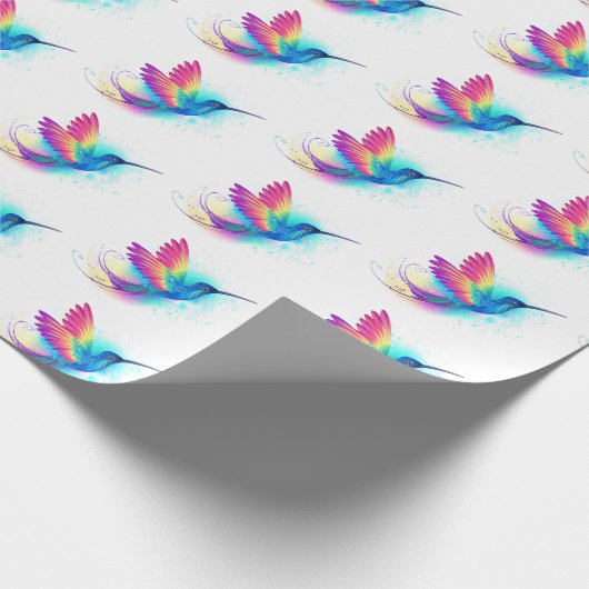 Papier Cadeau Exotic Rainbow Hummingbird (Coin)