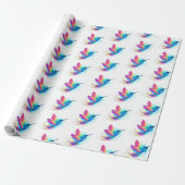 Papier Cadeau Exotic Rainbow Hummingbird (Déroulé)