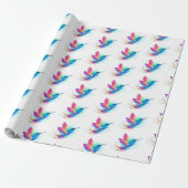 Papier Cadeau Exotic Rainbow Hummingbird (Déroulé)