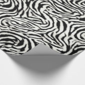 Papier Cadeau Exotic Safari Curvy Zebra Stripes (Coin)