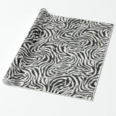 Papier Cadeau Exotic Safari Curvy Zebra Stripes (Déroulé)