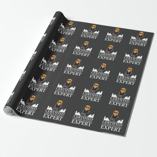 Papier Cadeau Expert en matière certifié de pépite de poulet - (Déroulé)