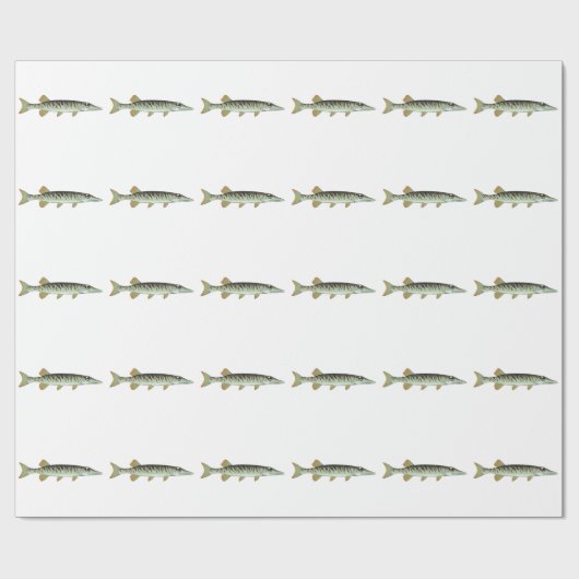 Papier Cadeau Exploitation de pisciculture minuscule d'art de (Plat)