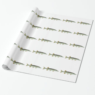 Papier Cadeau Exploitation de pisciculture minuscule d'art de