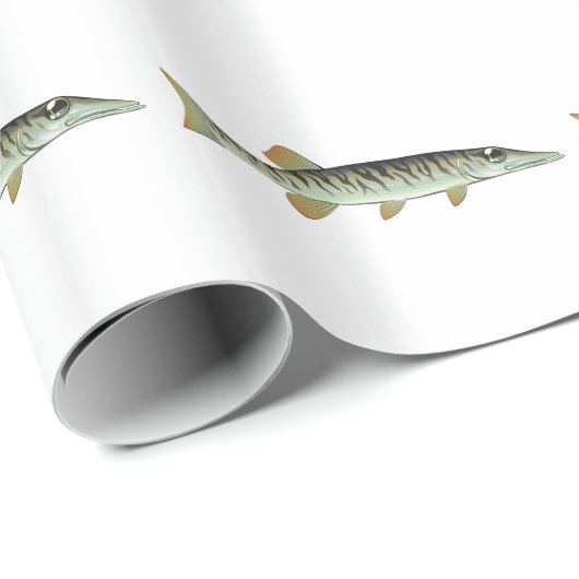 Papier Cadeau Exploitation de pisciculture minuscule d'art de (Coin rond)