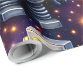 Papier Cadeau Exploration cosmic art (Coin rond)