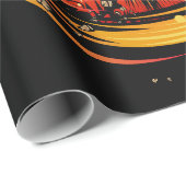 Papier Cadeau Exploser le vaisseau spatial (Coin rond)