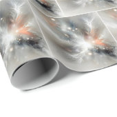 Papier Cadeau Explosion Cosmique Abstraite (Coin rond)