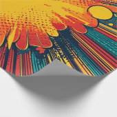 Papier Cadeau Explosion d'art pop de style comique (1) (Coin)