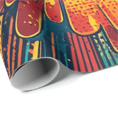 Papier Cadeau Explosion d'art pop de style comique (1) (Coin rond)