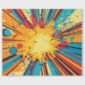 Papier Cadeau Explosion d'art pop de style comique (11) (Plat)