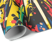 Papier Cadeau Explosion d'art pop de style comique (2) (Coin rond)