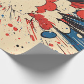 Papier Cadeau Explosion d'art pop de style comique (4) (Coin)
