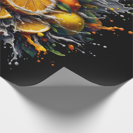 Papier Cadeau Explosion de Citrus (Coin)