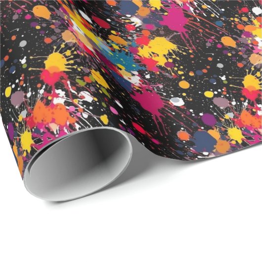 Papier Cadeau Explosion de couleur (Coin rond)