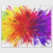Papier Cadeau Explosion de couleur arc-en-ciel (Plat)