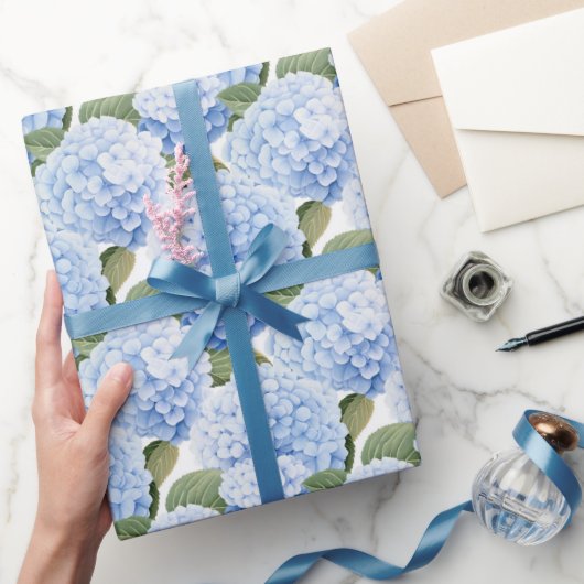 Papier Cadeau Explosion de Fleur Bleue (Cadeaux)