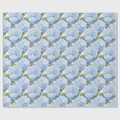 Papier Cadeau Explosion de Fleur Bleue (Plat)