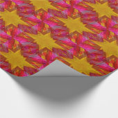 Papier Cadeau Explosion de grunge rose et jaune (Coin)