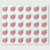 Papier Cadeau Explosion de la fierté lesbienne (Plat)