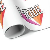 Papier Cadeau Explosion de la fierté lesbienne (Coin rond)