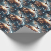 Papier Cadeau Explosion de rupture galactique dans l'espace prof (Coin)