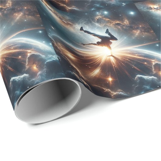 Papier Cadeau Explosion de rupture galactique dans l'espace prof (Coin rond)