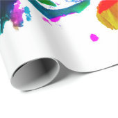 Papier Cadeau Explosion des couleurs (Coin rond)