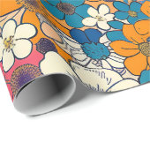 Papier Cadeau Explosion florale (Coin rond)