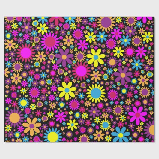 Papier Cadeau Explosion florale (Plat)