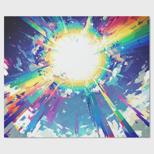 Papier Cadeau Explosion sonique (Plat)