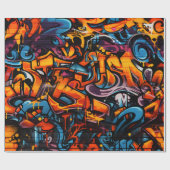 Papier Cadeau Explosion urbaine de graffitis (Plat)