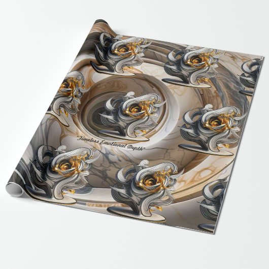 Papier Cadeau "Expressions dorées" (Déroulé)