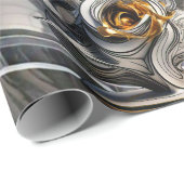 Papier Cadeau "Expressions dorées" (Coin rond)